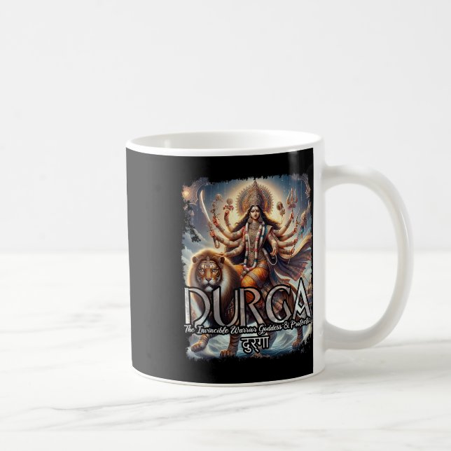Durga Goddess War Hindu Mythology Devi Shakti  Coffee Mug (Right)