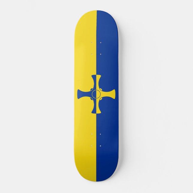 Durham Flag (County of England, UK) Skateboard (Front)
