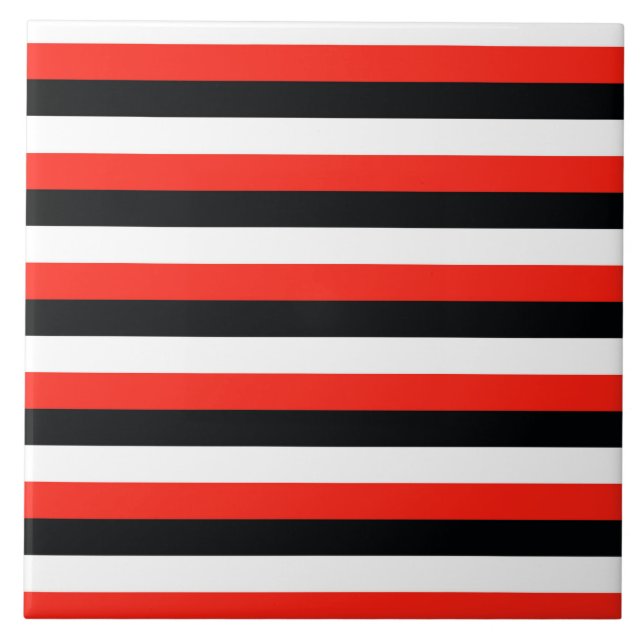durham maori flag sardinia stripes red black white tile (Front)