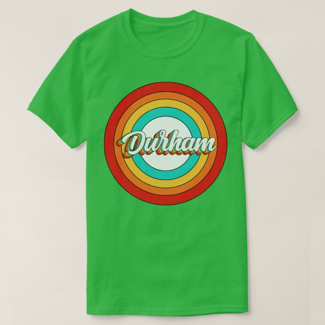 Durham Name Shirt Vintage Durham Circle (Design Front)