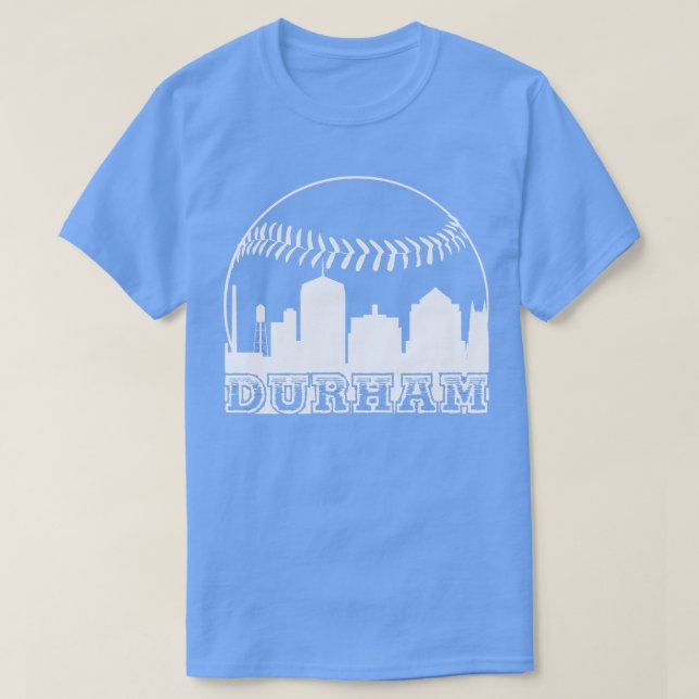 Durham NC Baseball Town T-Shirt (Design Front)