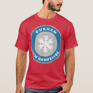Durham New Hampshire NE Winter Snow Snowflake Souv T-Shirt