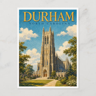 Durham North Carolina Duke Chapel GeoSaga Postcard