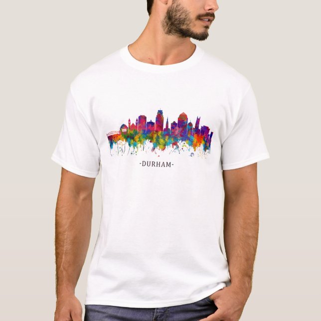 Durham North Carolina Skyline T-Shirt (Front)