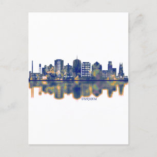 Durham Skyline Holiday Postcard