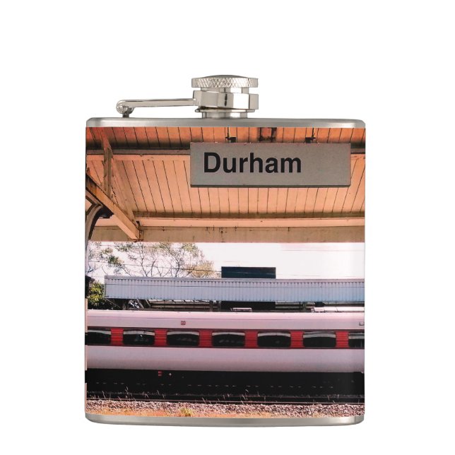 Durham station hip flask (Front)