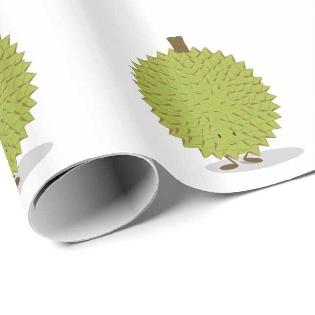 Durian Fruit Cartoon Characters Wrapping Paper (Roll Corner)