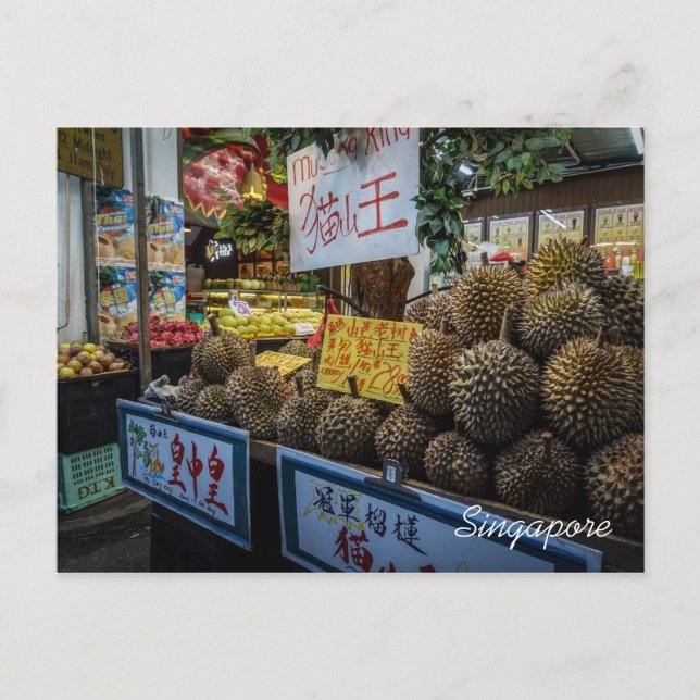 Durian postcard from Singapore (Front)