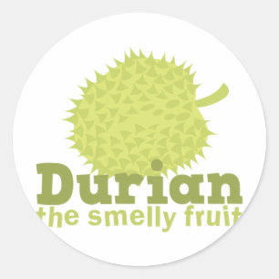 Durian the smelly fruit classic round sticker