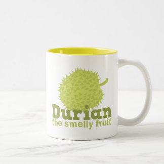 Durian the smelly fruit Two-Tone coffee mug