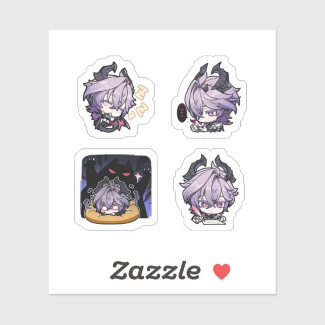 Durin Genshin Impact 4 Pack Sticker Sheet (Sheet)