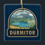 Durmitor National Park Montenegro Travel Art Ceramic Ornament<br><div class="desc">Durmitor vector artwork design. Durmitor is a massif located in northwestern Montenegro. It is part of the Dinaric Alps.</div>