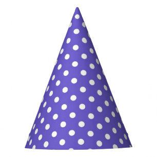 Durple White Dots Party Hat