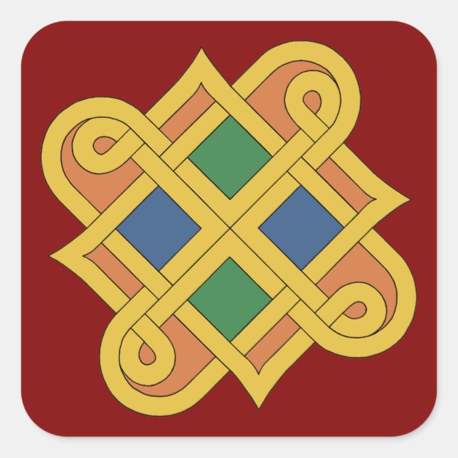 Durrow Knotwork 2016 Square Sticker (Front)