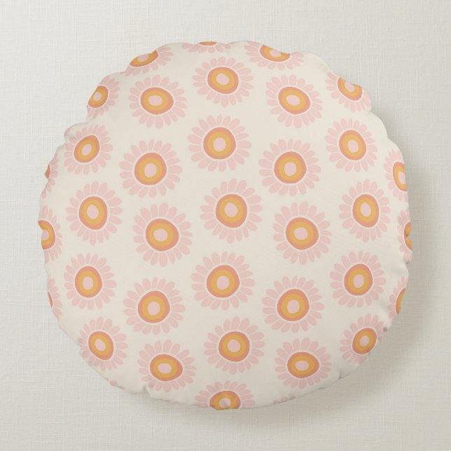 Dushi Sunflower Pattern 1 - seamless Round Cushion (Front)