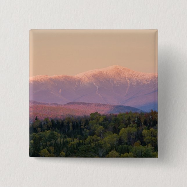 Dusk and Mount Washington in new Hampshire's 15 Cm Square Badge (Front)