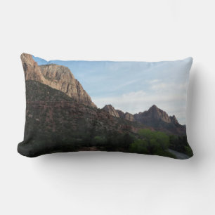 Dusk at Canyon Junction in Zion National Park Lumbar Cushion