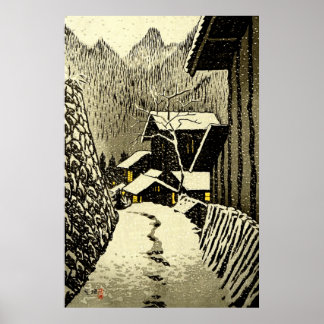 Dusk at Minakami Kasamatsu Shiro 1958 Poster