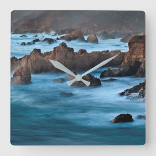 Dusk At Soberanes Cove Square Wall Clock