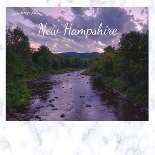  Dusk at the Ammonoosuc River New Hampshire Postcard (Creator Uploaded)