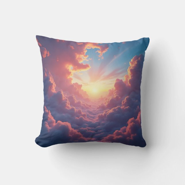 Dusk Breaks Through – Dramatic Dusk Landscape Cushion (Front)