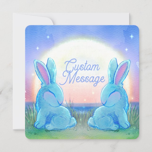 Dusk Bunnies Customizable Card (Front)
