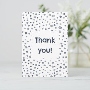 Dusk Confetti Watercolor Dots Thank You Card