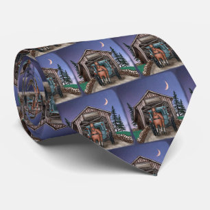 Dusk Covered Bridge  Tie
