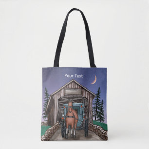Dusk Covered Bridge  Tote Bag