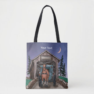 Dusk Covered Bridge  Tote Bag