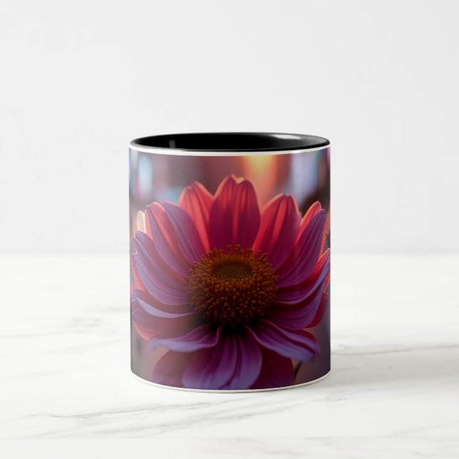 Dusk Daisies Two-Tone Coffee Mug (Center)