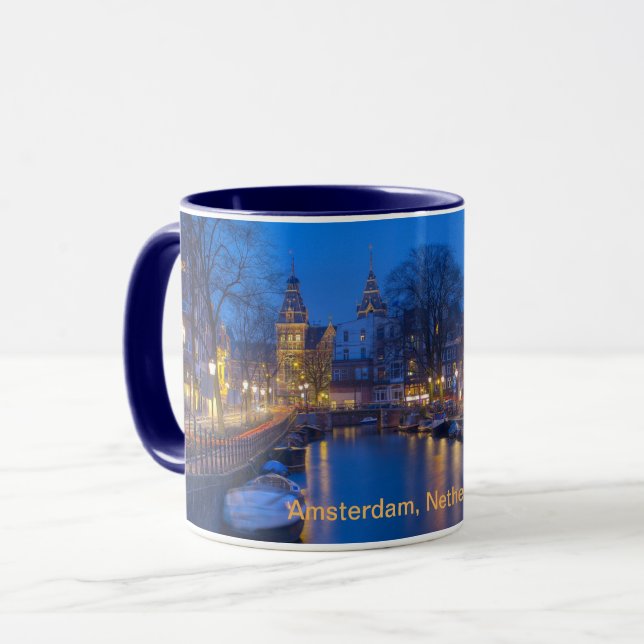 Dusk in Amsterdam Mug (Front Left)