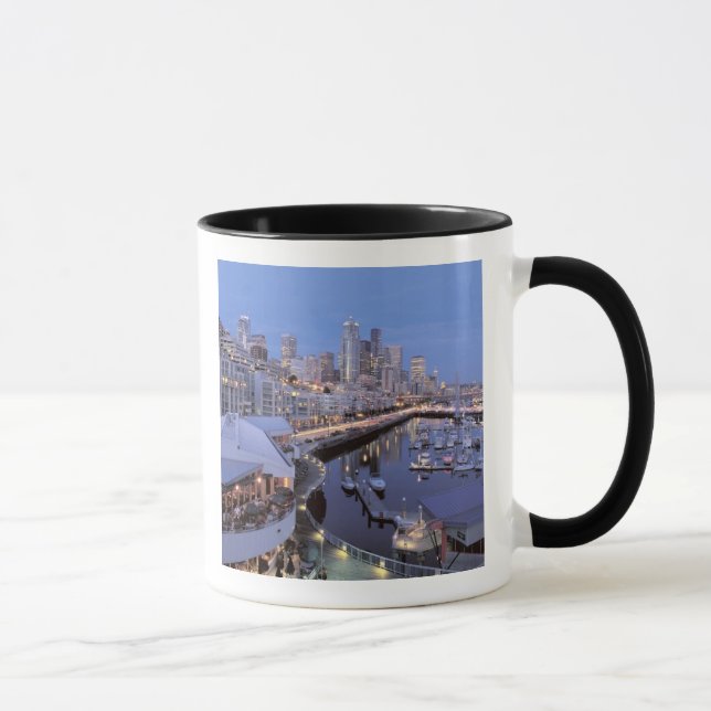 Dusk on Bell Harbour in Seattle, Washington. Mug (Right)
