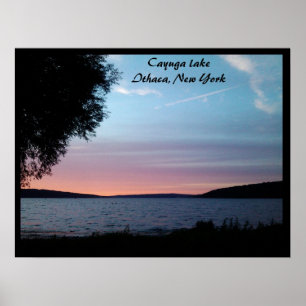 DUSK ON CAYUGA LAKE POSTER