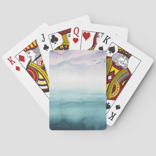 Dusk on the Bay - Watercolor Playing Cards (Back)