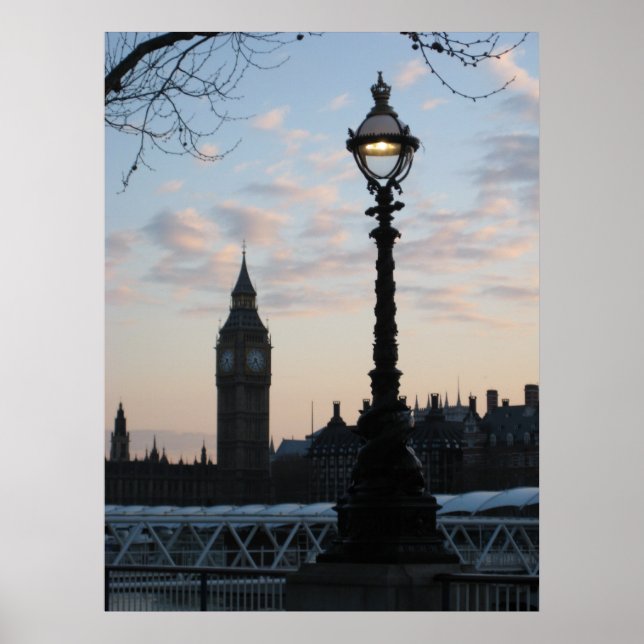 Dusk on the Thames Poster (Front)