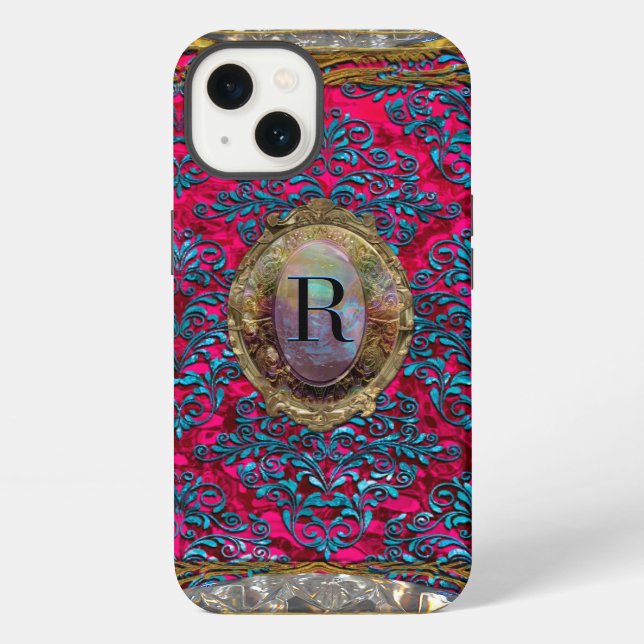 Dusk Ravone Damask Baroque Monogram iPhone Case (Back)