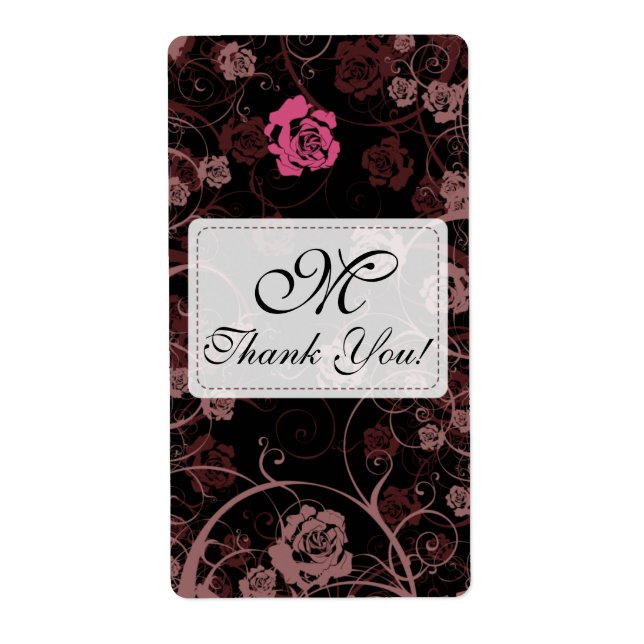 Dusk Romance Monogram Thank You Shipping L. Light (Front)