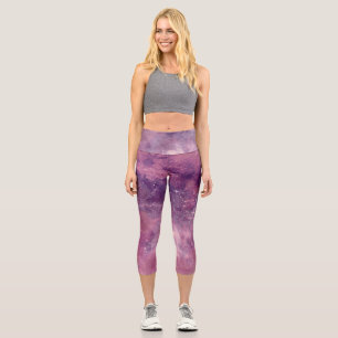 Dusk Rose Galaxy Series Design 1 Capri Leggings