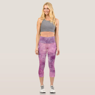 Dusk Rose Galaxy Series Design 2  Capri Leggings