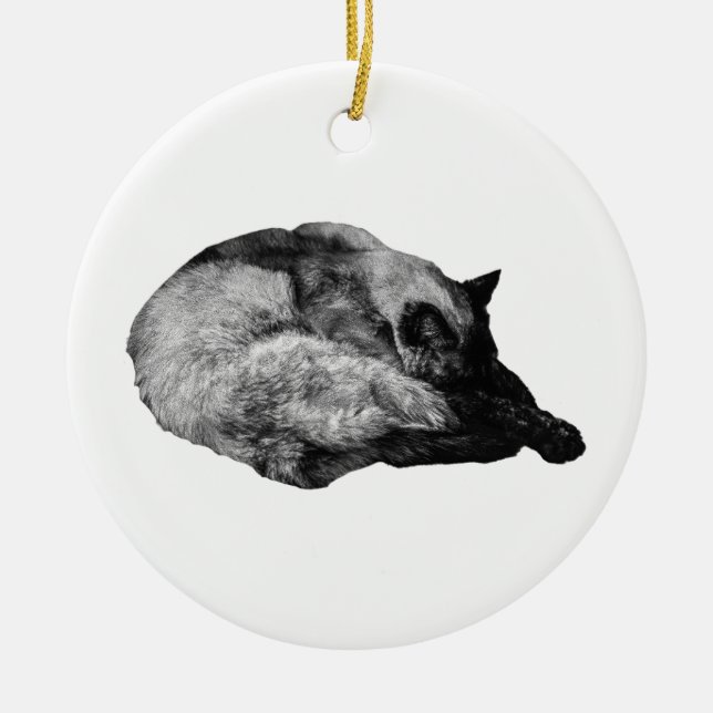 dusk-soft paw fold ceramic tree decoration (Front)