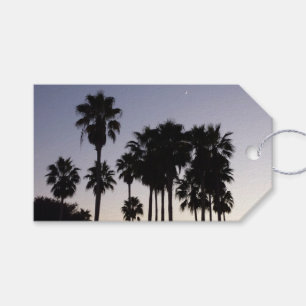Dusk with Palm Trees Tropical Scene Gift Tags