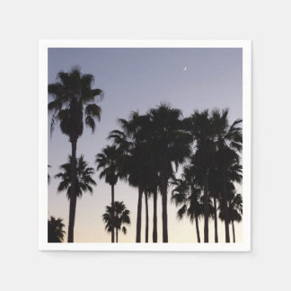 Dusk with Palm Trees Tropical Scene Napkin