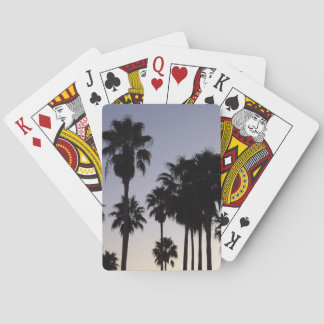 Dusk with Palm Trees Tropical Scene Playing Cards