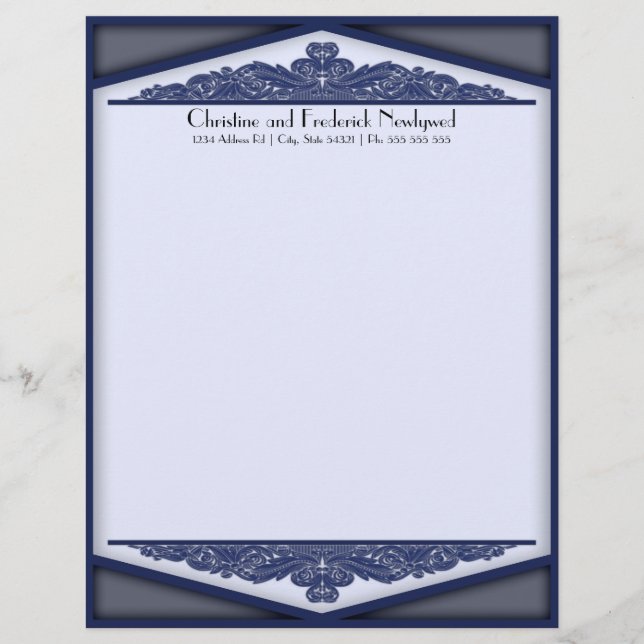 Dusky Blue Vintage, letterhead (Front)