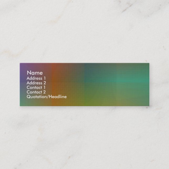 Dusky Colour VI - Customised Mini Business Card (Front)
