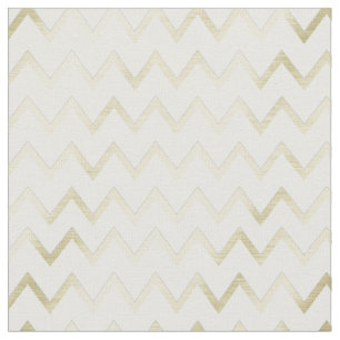 Dusky Faux Green-Faux Gold Chevron Pattern Fabric