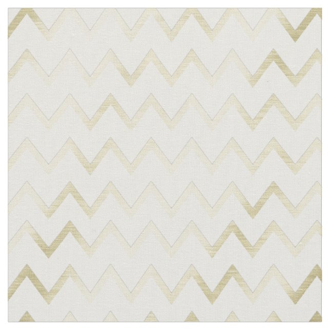 Dusky Faux Green-Faux Gold Chevron Pattern Fabric (Close Up)