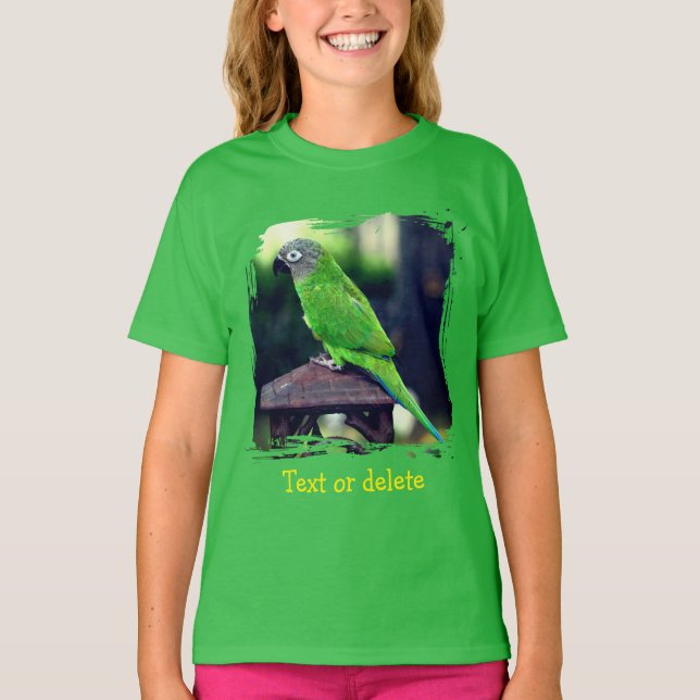 Dusky Headed Conure Parrot Personalized T-Shirt (Front)