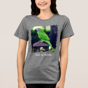 Dusky Headed Conure Parrot Personalized Tri-Blend Shirt